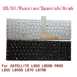 New US UI Russian Spanish Arab Laptop Backlit Keyboard For Toshiba SATELLITE L850 L850D P850 L855 L855D L870 L870D