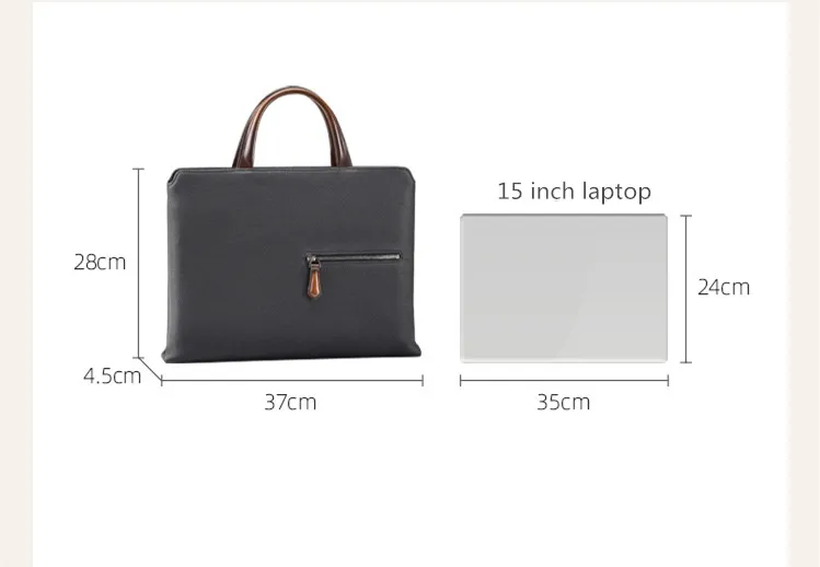 Echt leder Herren Aktentasche Business Casual Querschnitt Herren Handtaschen Laptop tasche einfache ultra dünne tragbare Taschen