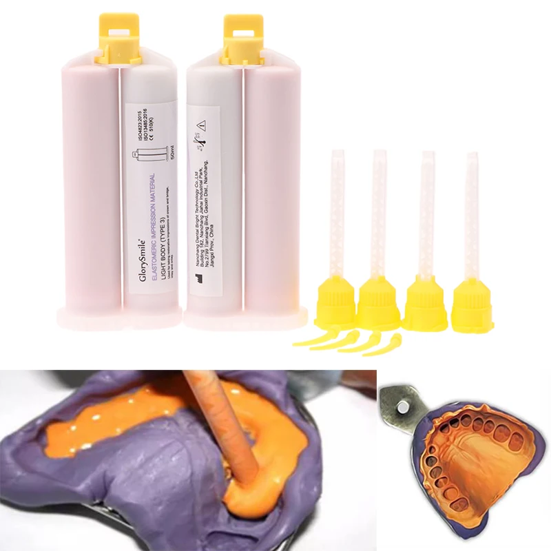 Dental Silicone Impression Materials Light Body Type 3 Elastomeric Dental Impression Material Dentistry Molds