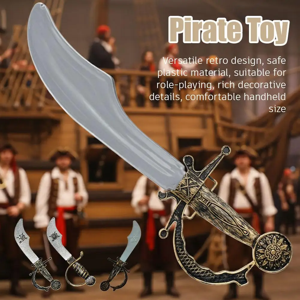 Plastik-Piratenmesser-Spielzeug, Cosplay-Deko, Spielzeugschwerter, Piratenkapitän-Kostüm, Party-Requisiten für Kinder, Geschenk-Spielzeug – Detail 6