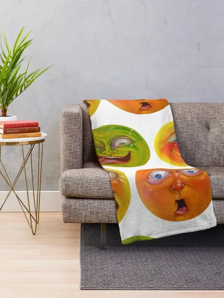 Manta con cabezas de gelatina para bebé, manta a cuadros en el sofá, mantas decorativas de lujo para camas