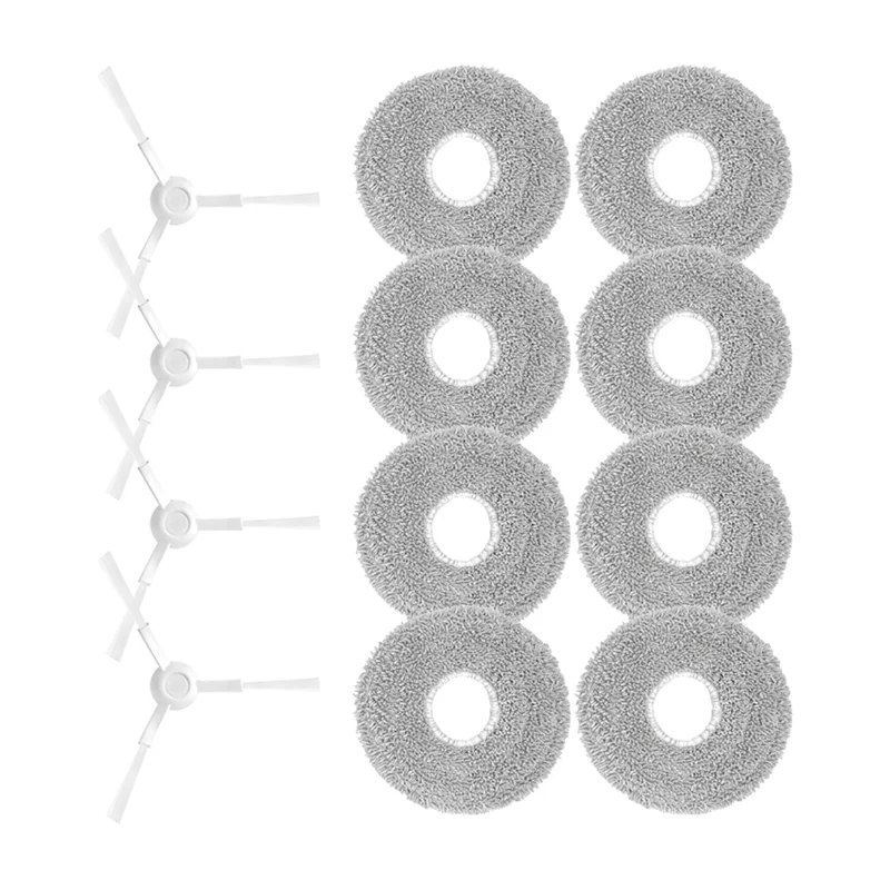 مجموعة فرش جانبية رئيسية A83G (12 قطعة) لـ Cecotec Conga 20090 Pro AI/Everybot Q9/Inic IX30 AI Ultra/Polaris 7790 المكانس الكهربائية