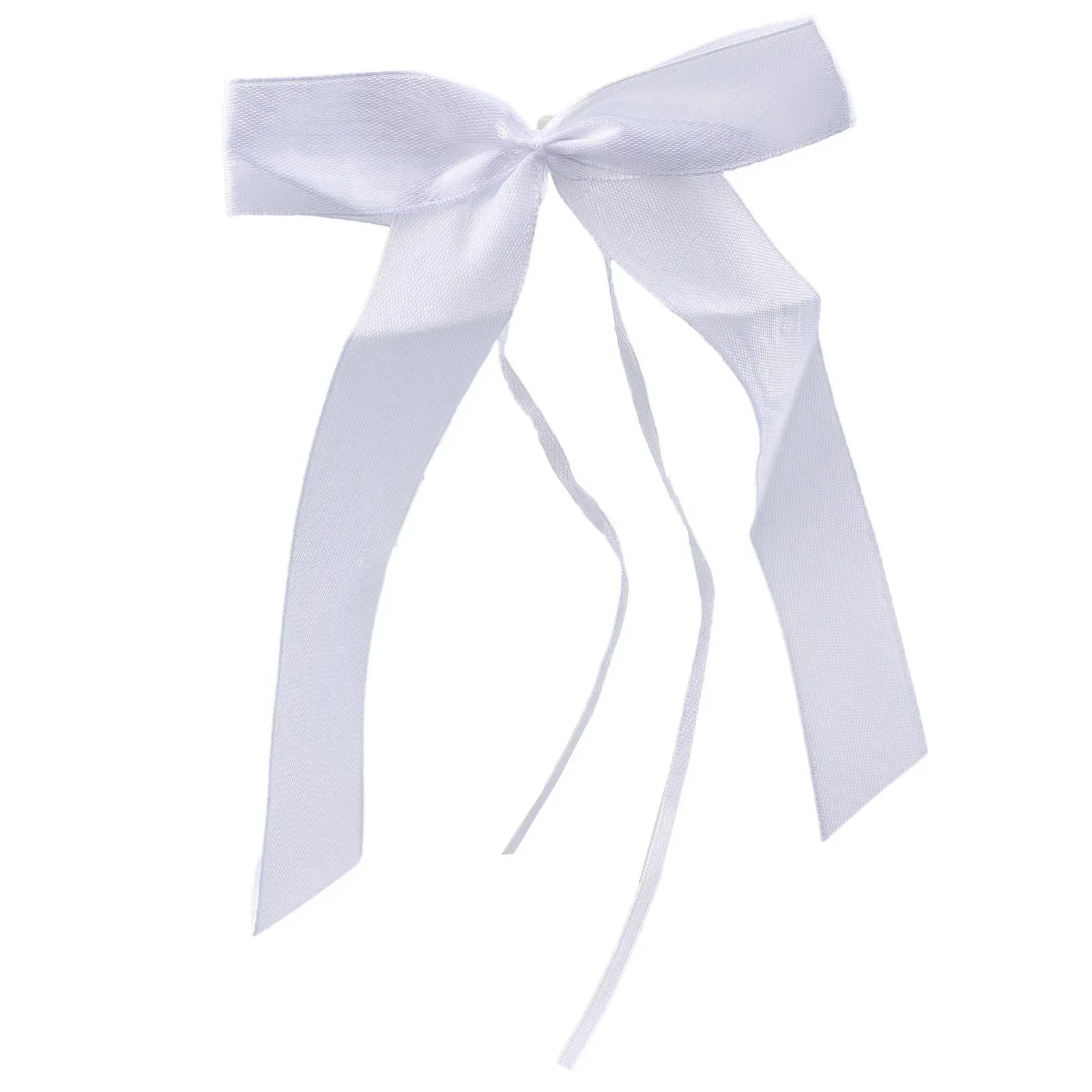 50pcs White Ribbon Bows Pull Loops Bowknots For Wedding Party Cars Chairs Decoration Car Door Handle Decoration