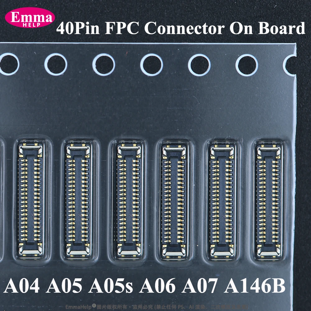 40Pin Charging FPC on MainBoard For Samsung A14 A07 A06 A05 A05S A04 A146B A22 5G A21 4G FPC Connector Port image 4