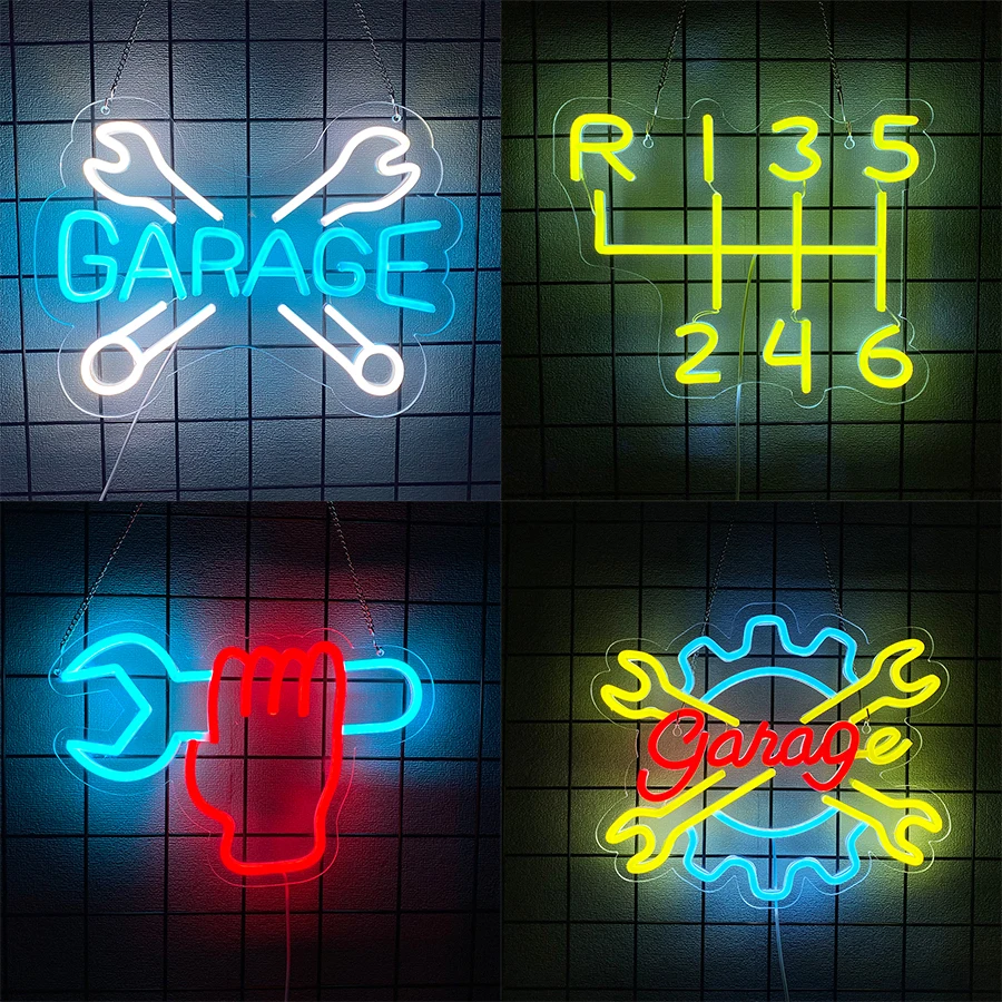 Repair Tool Series Neon Sign, Led Repair Sign Usb Powered, Used For Garage, Auto Repair Parts Shop Decor, Tool Lovers Gifts.