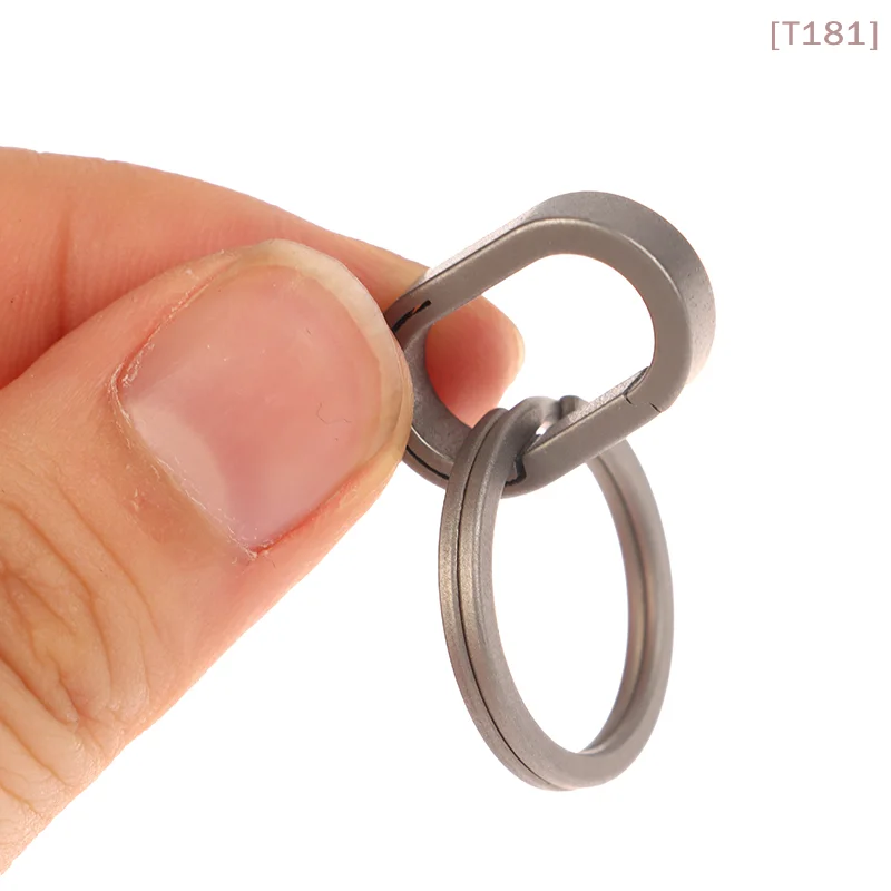 

Миниатюрное кольцо-карабин из титанового сплава, универсальное соединительное кольцо, вспомогательное кольцо-защелка, креативный дизайн.