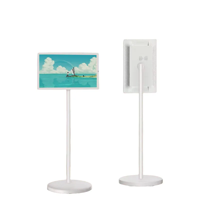 

32" White LED Backlit Stand Me Smart Android 10 TV HDTV Portable Touch Screen LCD Battery Power Battery Power Definition