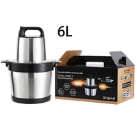 Hot Sell 6L Small Bocsh Meat Chopper Best Home Kitchen Food Cheap Stainless Steel Electric Meat Grinder Powerful