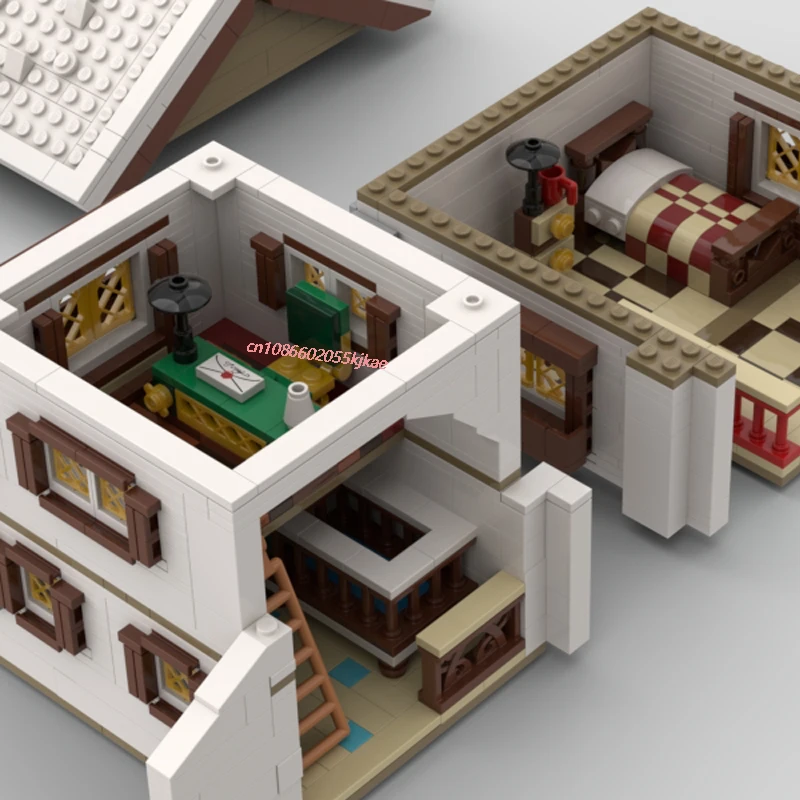 Nouveau 3098 pièces ville vente chaude Street View Moc hiver Village famille Cottage modèle bricolage idées créatives enfant jouet assemblage Puzzle cadeau