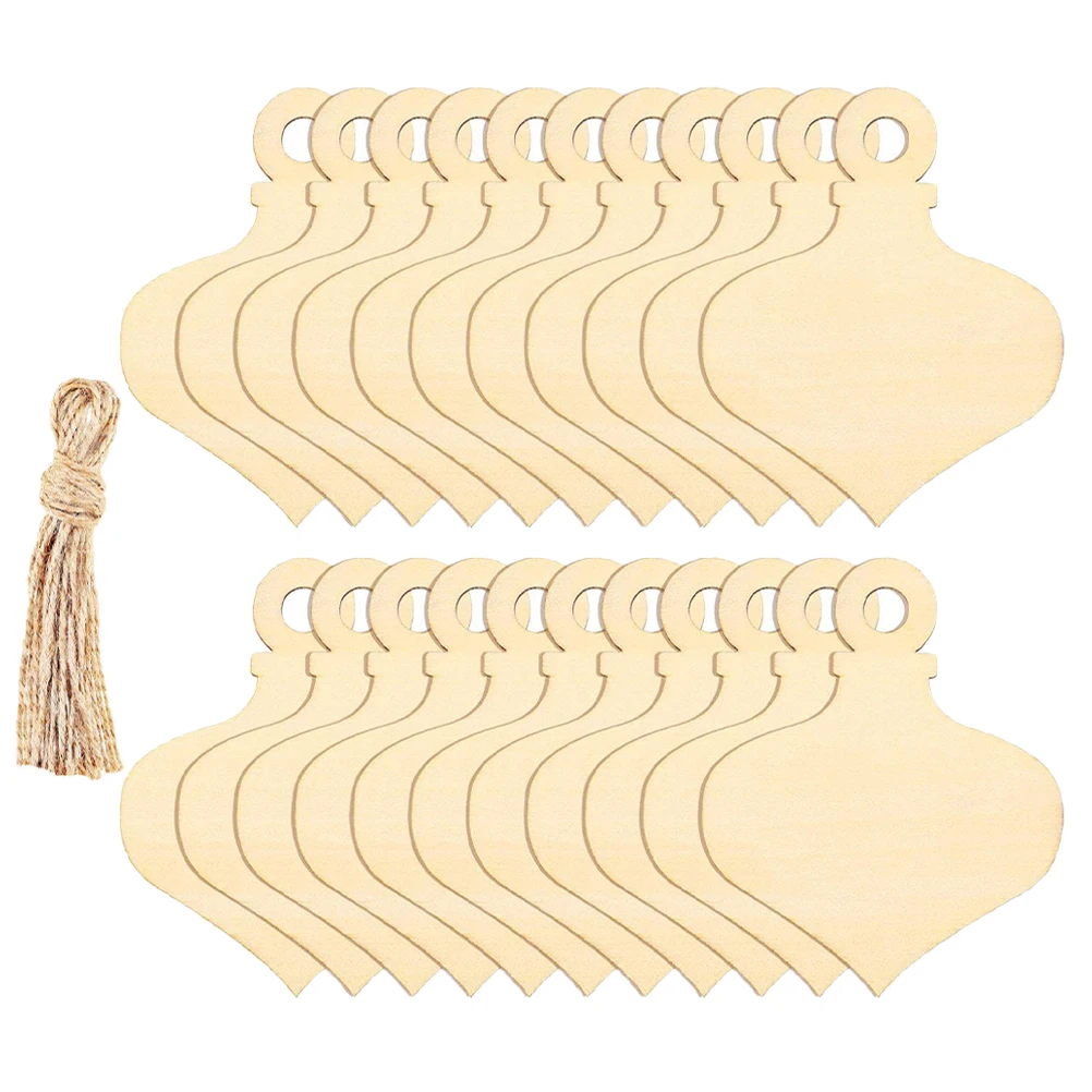 

25pcs Christmas Wooden Cutouts Blank Unfinished Slices Thick Wood Pieces For Diy Crafts Hanging Decor Xmas Tags Wind Bell