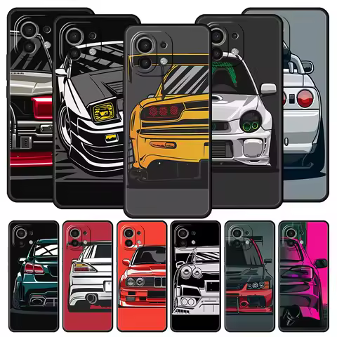 Phone Case For Xiaomi Poco X4 X3 NFC F3 F4 M3 M4 Mi Note 12T 10 11 Ultra 11T 13 Pro 10T 12 Lite 9T 5G Cover Japan JDM Sports Car
