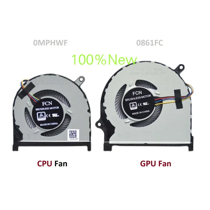 New CPU GPU Cooling Fan For Dell Inspiron 15-7590 7591 P83F CN-0MPHWF CN-0861FC