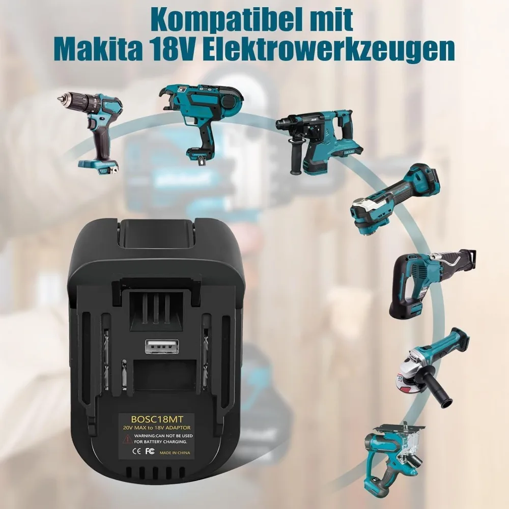 Per Bosch a Makita Adattatore Batteria per Bosch 18V PBA Convertitore Batteria a Makita 18V Utensile Elettrico