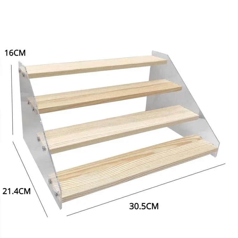 Acrílico transparente Nail Art Display Stand, esmaltes, cosméticos Batom, Lip esmalte cremalheira de armazenamento, Nail Accessory Tools, 2 Camadas, 4 Camadas, 6 Camadas