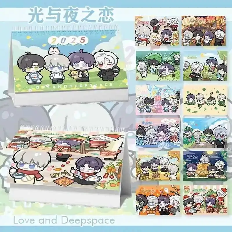 

2025 Anime Schedule Props Decoration Love And Deepspace Sylus Xavier Cosplay Desk Calendar Standing Chinese