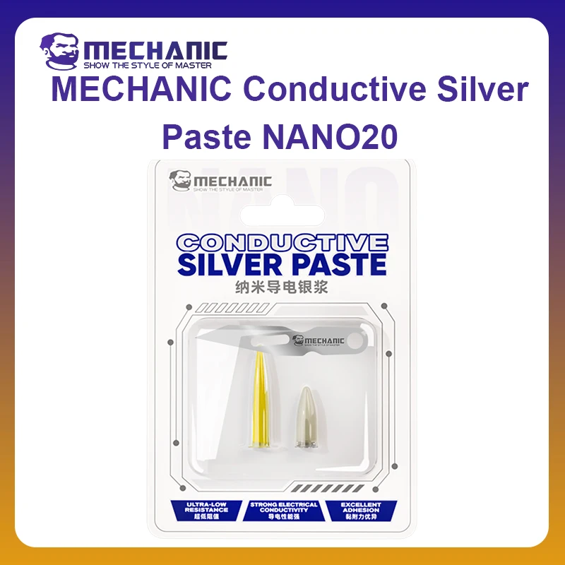 MECHANIC OFFICIAL NANO20 Conductive Silver Paste for iPhone Android Phone Repair Flexible Screen Circuit Repair ITO Silver Paste