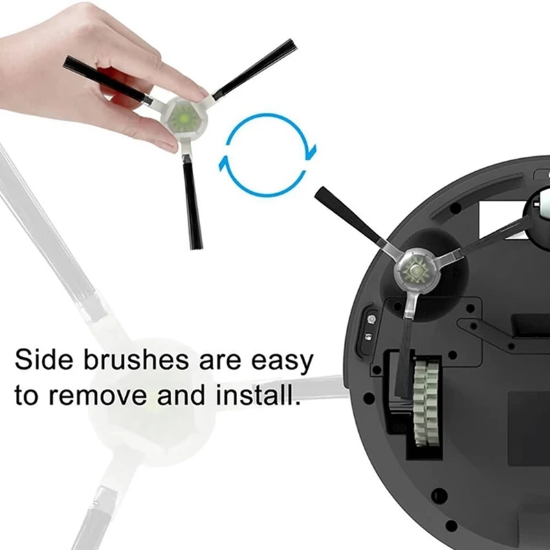12PCS HEPA Filter Side Brush   For Lefant M210 M210S M210B M213 Vacuum Cleaner Accessorie Vacuum Cleaner Replacement Parts