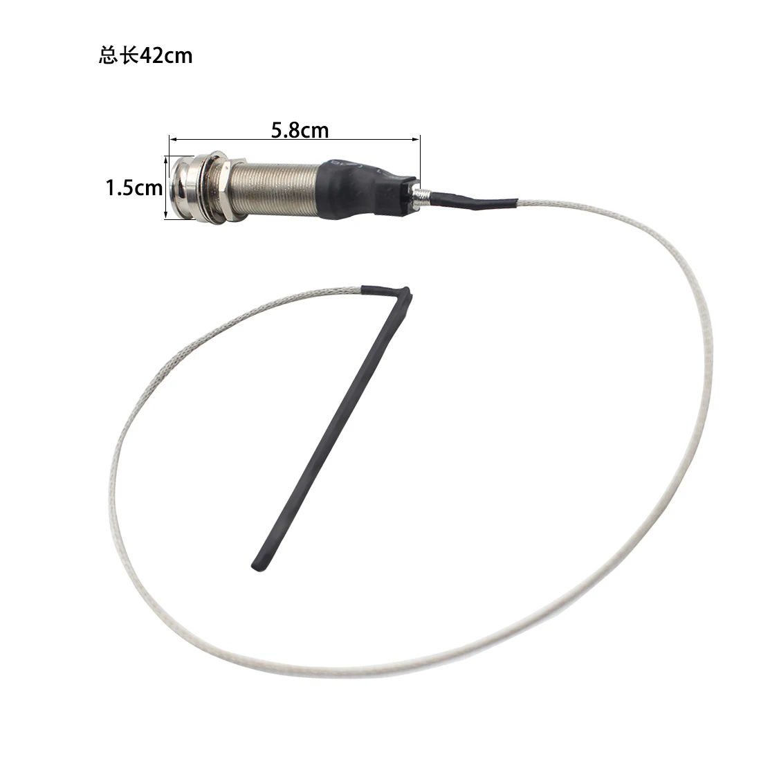 Tragbare Gitarre Endpin Preamp Pickup Brücke Sattel EQ Piezo 6,35mm Jack Buchse mit Ukulele Zylinder Akustische Pickup Zubehör – Detail 2