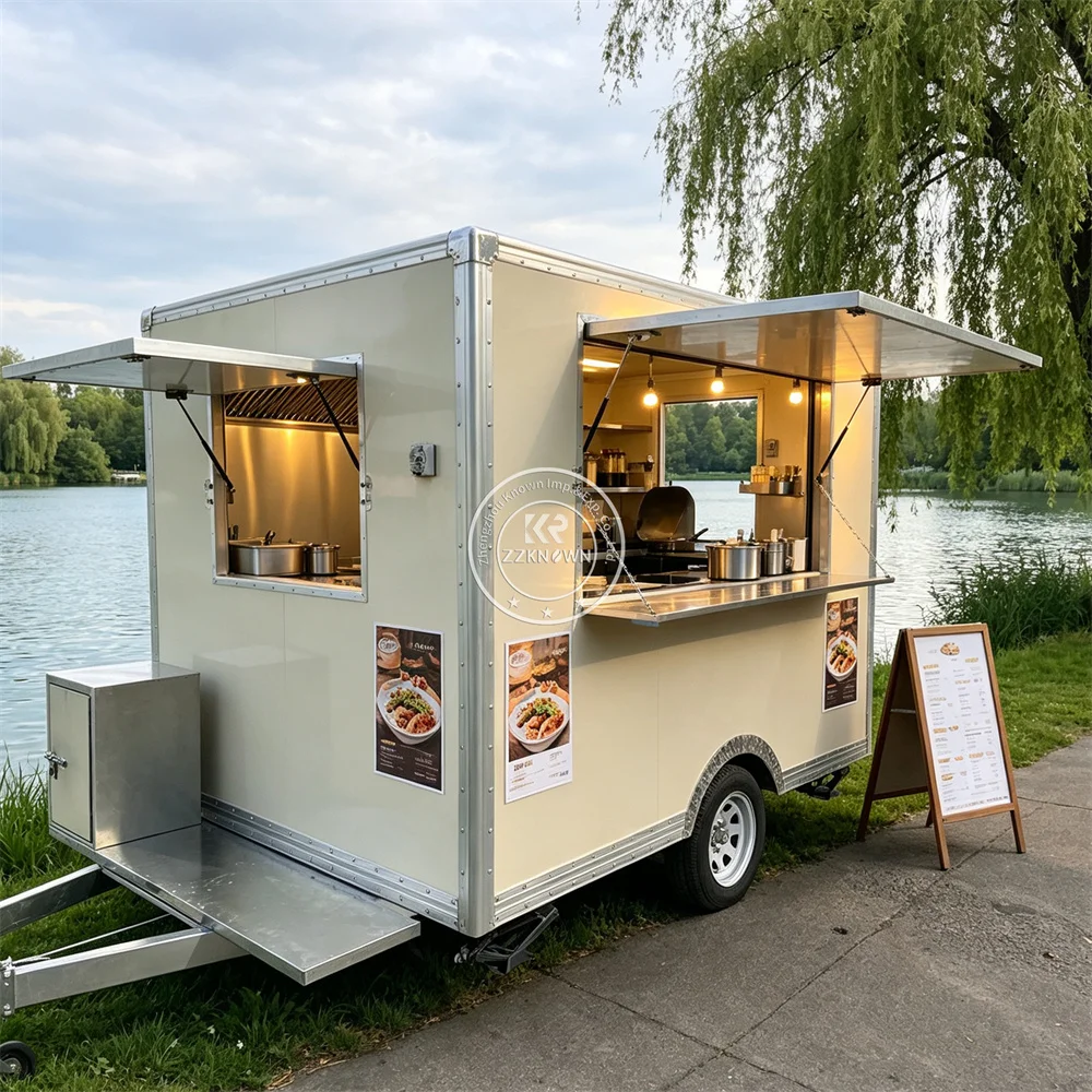 

Mobile Catering Food Truck Street Concession Pizza BBQ Truck Professional Food Trailer Commercial Kitchen Trailer For Sale