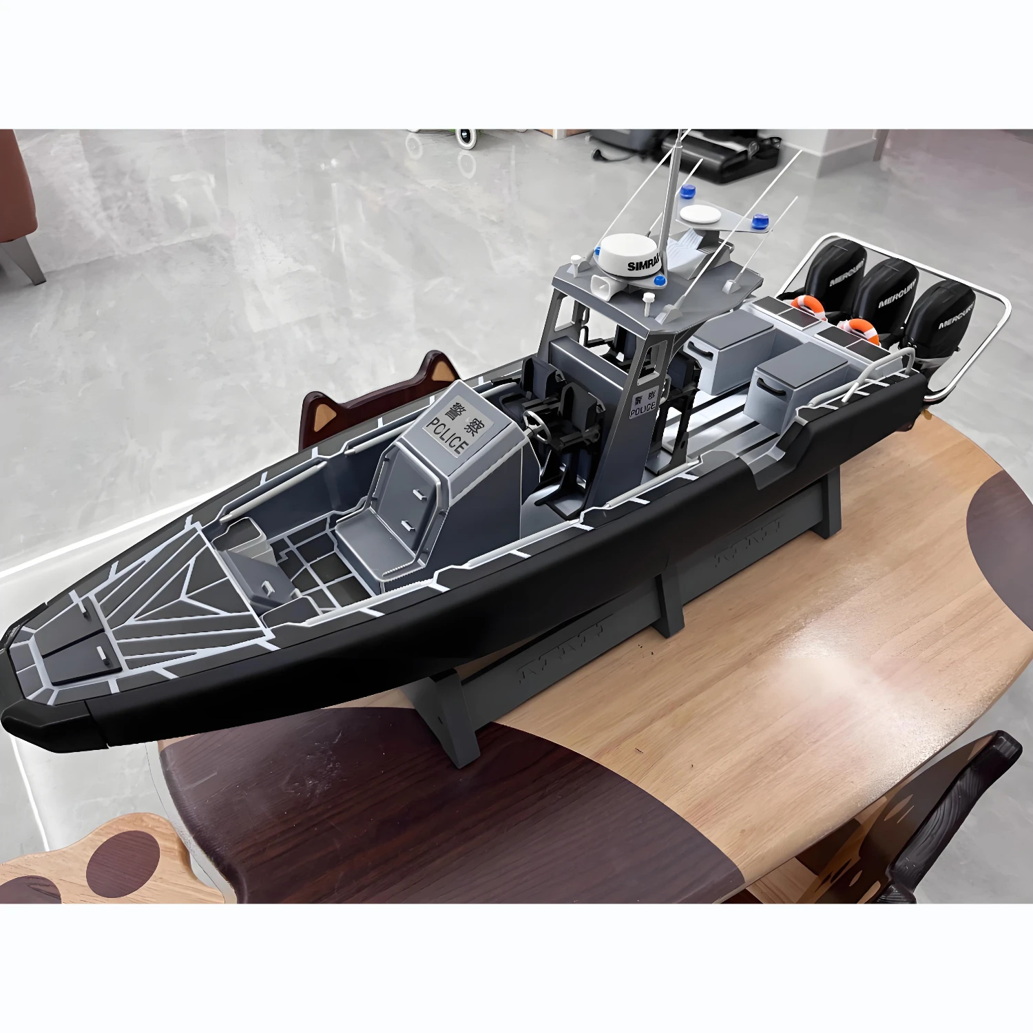 1/14 Polizei Multi Aufgabe RC Interceptor Boot RTR Version 3D Druck Simulation Schiff Modell Erwachsene Universal RC Schiff Modell Spielzeug