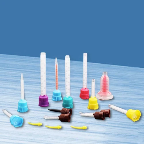 Imagen 2 del producto 50/100 Uds puntas de mezcla Dental punta de mezcla de goma de silicona materiales de impresión Dental tubo de mezcla tubos de colores de laboratorio de dentadura