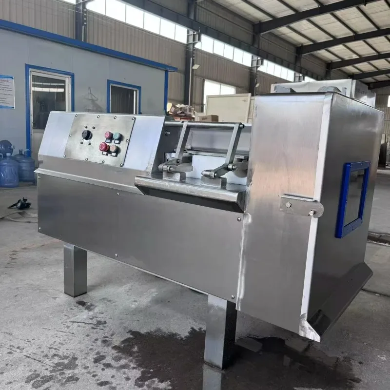 Automatic Frozen Butcher Processing Dicer Strip Meat Cube Cutting Machine
