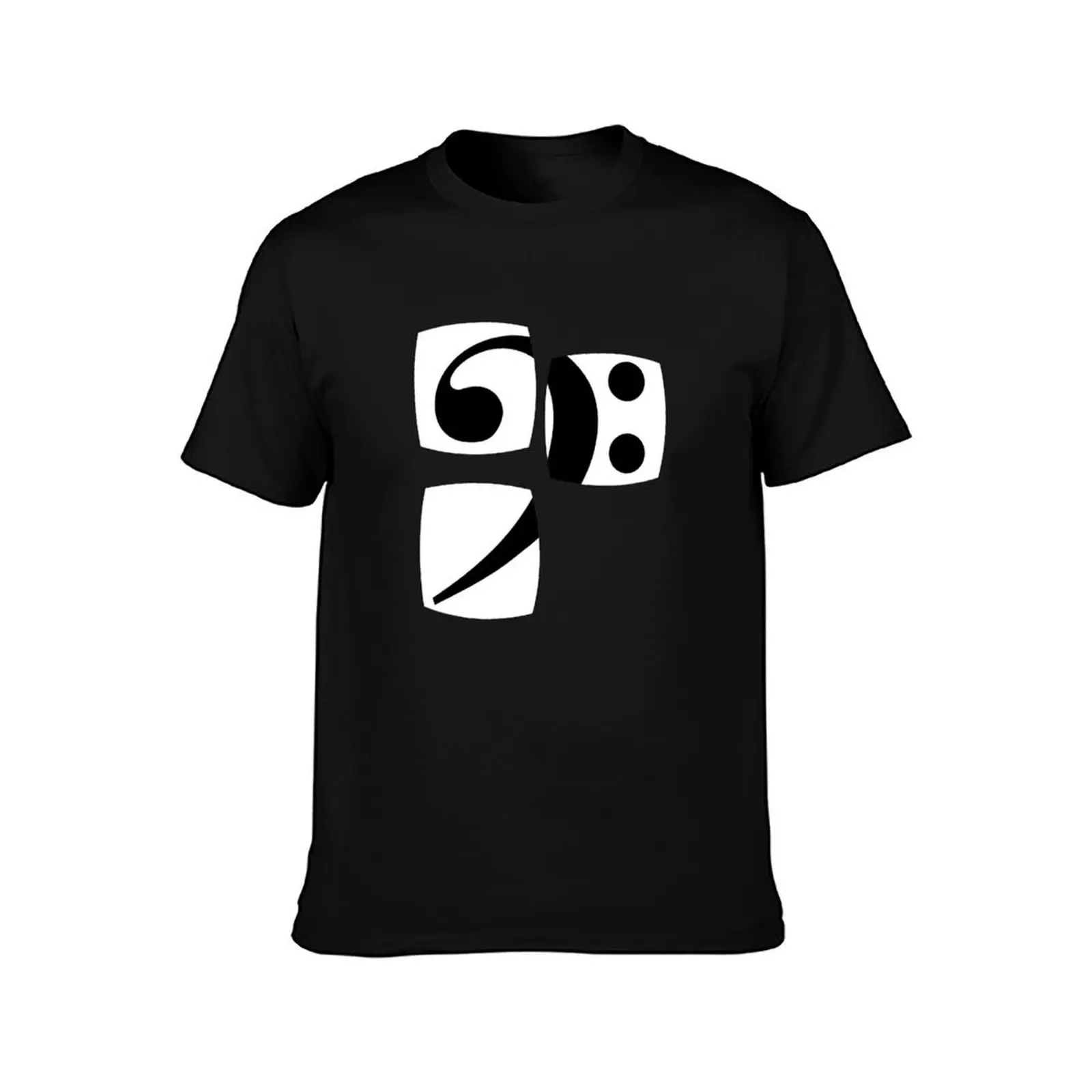 Bass clef for bassist and bassist T-Shirt Retro Style Print Casual Top