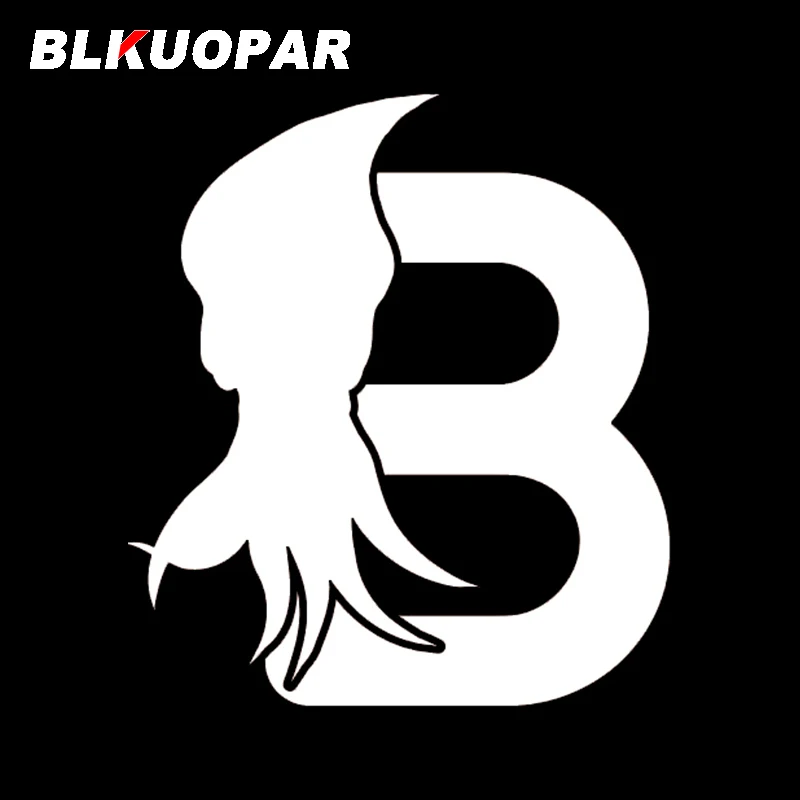 BLKUOPAR for Initial Letter B With Squid Car Sticker Creative Waterproof Decal Scratch-Proof Bumper Windshield Car Styling