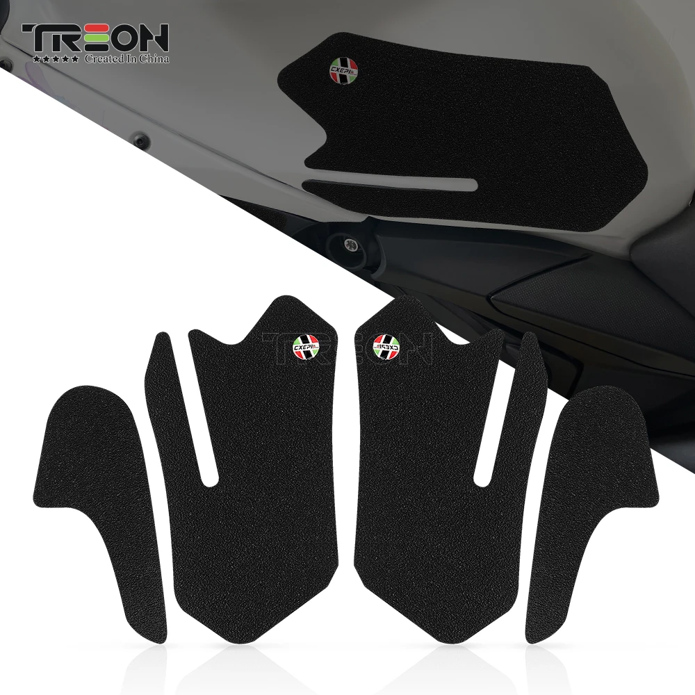 For DUCATI PANIGALE V2 899 959 1199 1299 Motorcycle Non-slip Side Fuel Tank Stickers PVC Pad Protector Decal