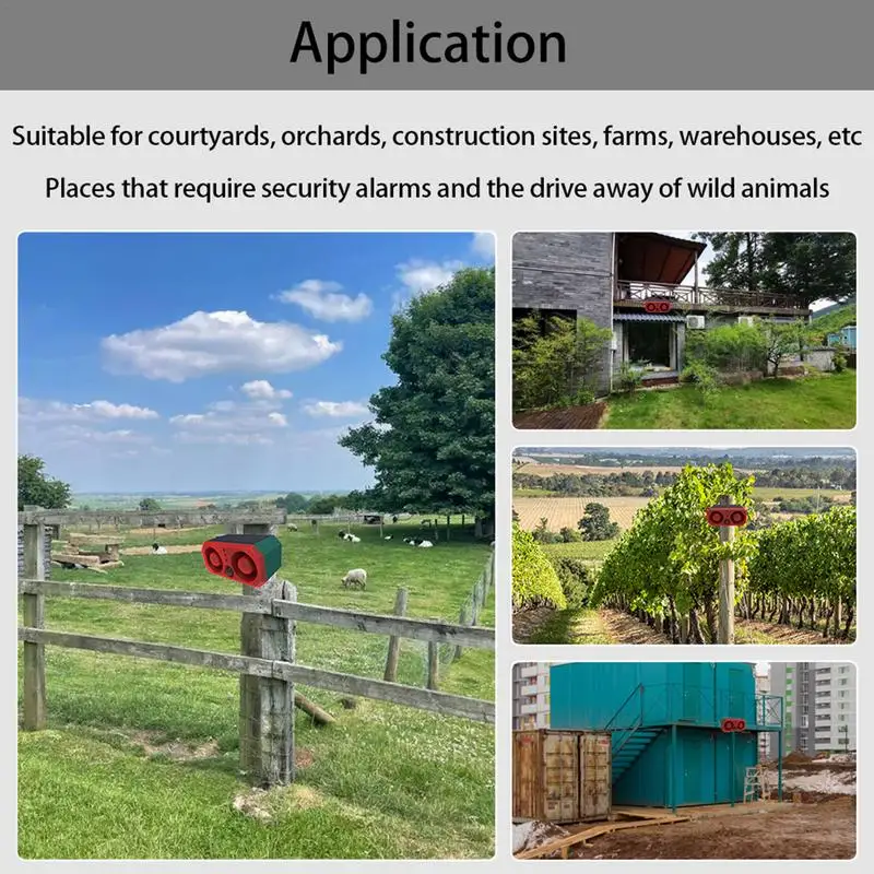 Solar Motion Alarm 130db Loud Motion Sensor Alarm Solar-Powered Noise Siren Alert Light Sound USB Rechargeable Recording Feature