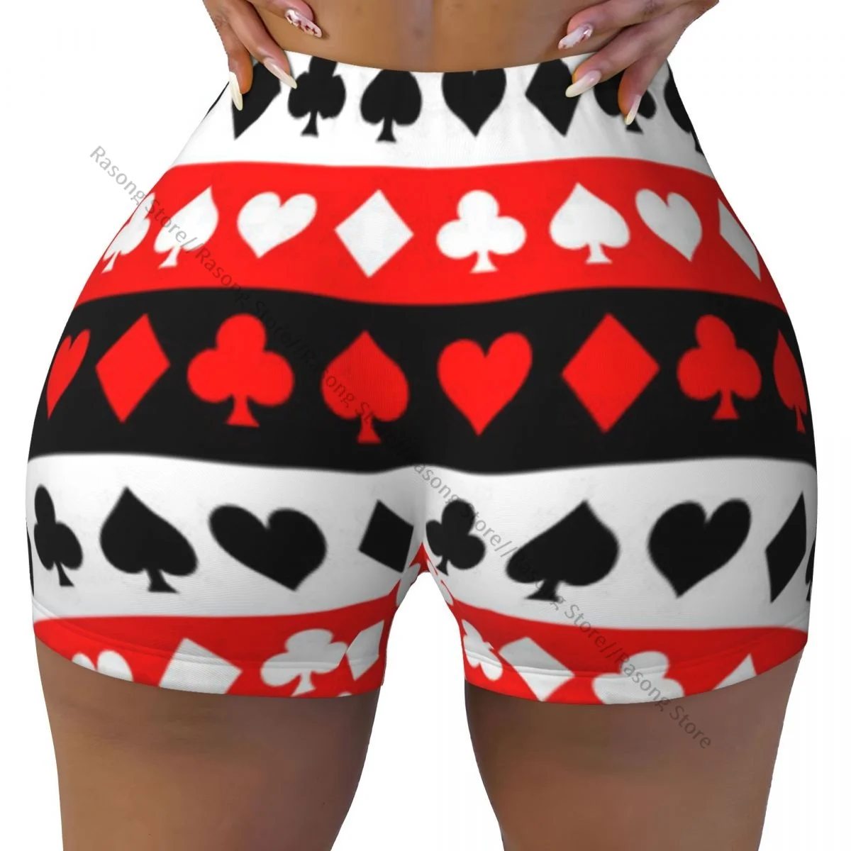 Pantaloncini da yoga Poker e Jack Simboli da donna Biker Leggings sportivi da allenamento elastici attillati Abbigliamento sportivo