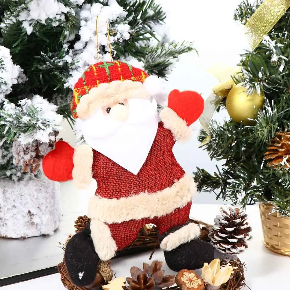 Decorative Merry Christmas Snowman Elk Santa Claus Bear Christmas Tree Decoration Toy Doll Ornaments Christmas Pendant