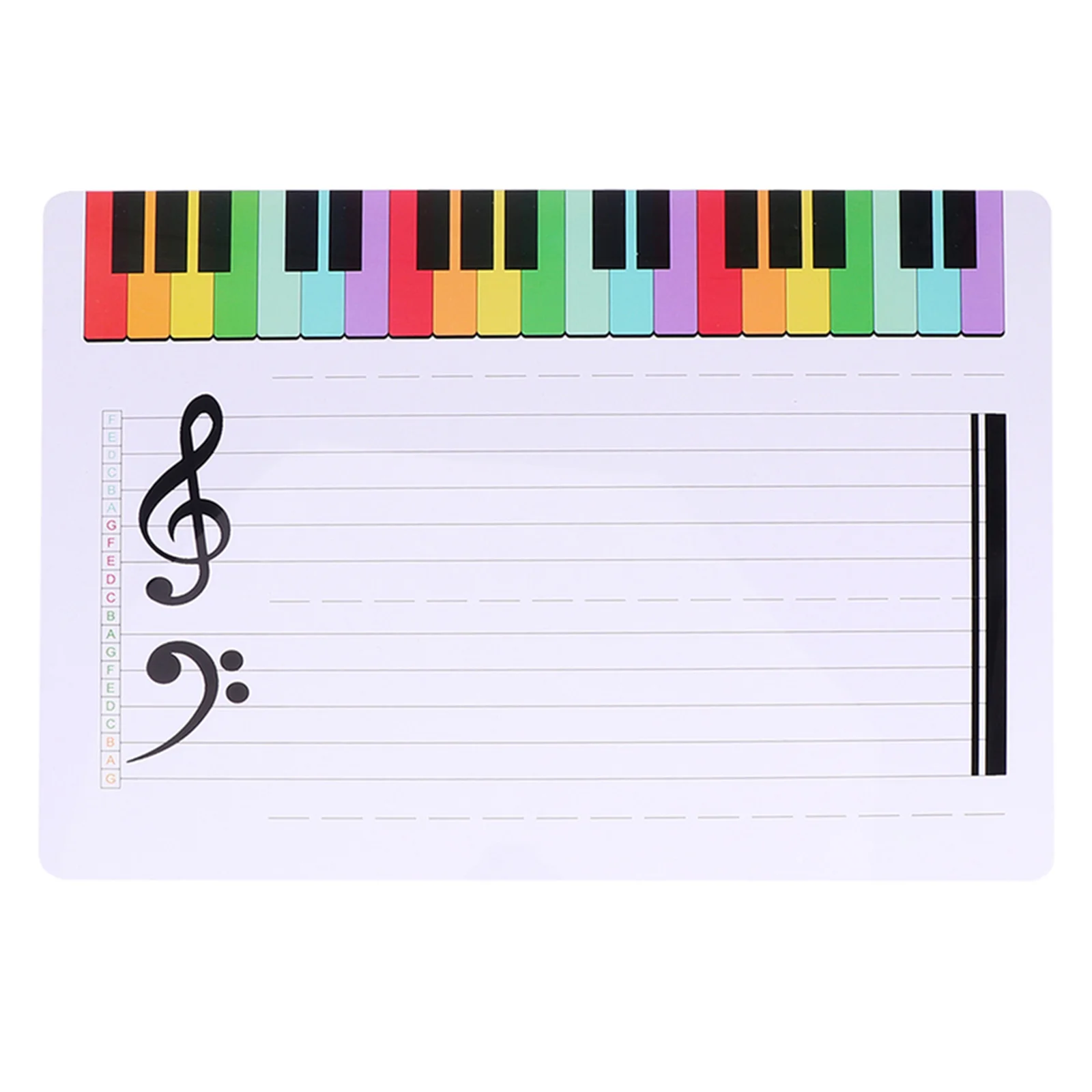 

Staff Whiteboard Dry Erase Boards Music Double Sided Erasable Note Plastic Child