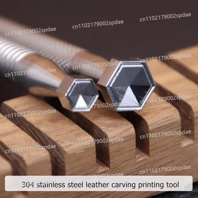 Honeycomb Pattern Leather Carving Printing Tool 304 Stainless Steel DIY Handmade Leather Art Printing Metal Punching Machine