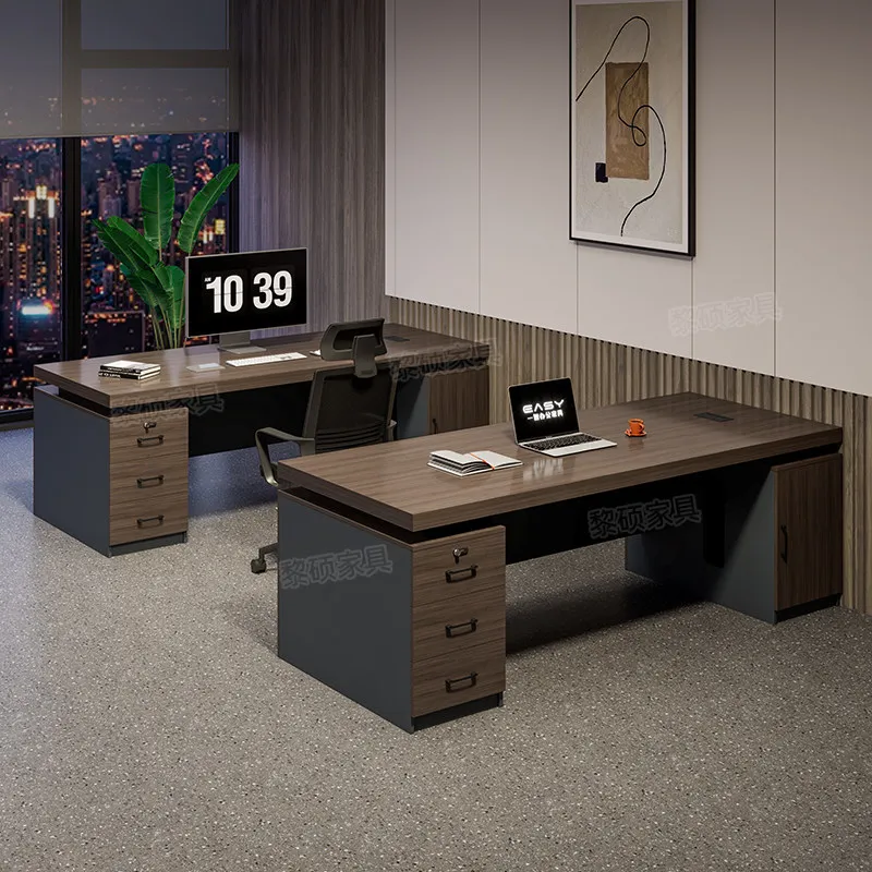 Desk Staff Double Supervisor Manager Office Desk Chair Combination Computer Desk