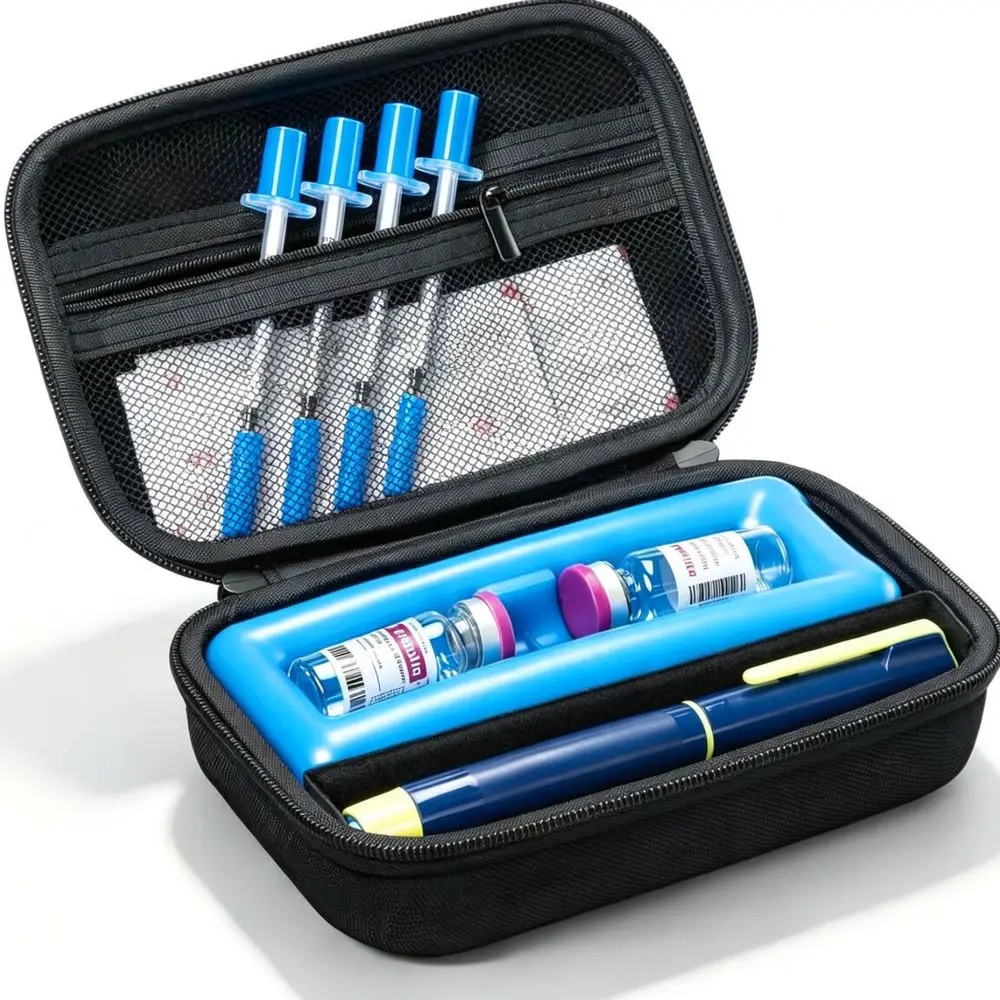 Portable Diabetes Organizer Case Travel Insulin Storage Pouch Cooling Bag Protective Carrier For Daily Use