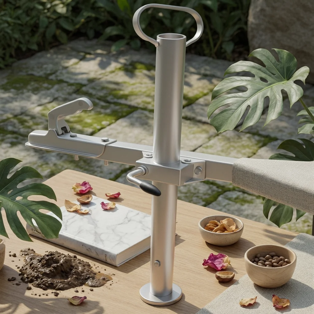 Heavy-duty Hand-operated Stabilizer Jack with Round Base Plate Jack Foot Plate for Recreational Vehicle Parking