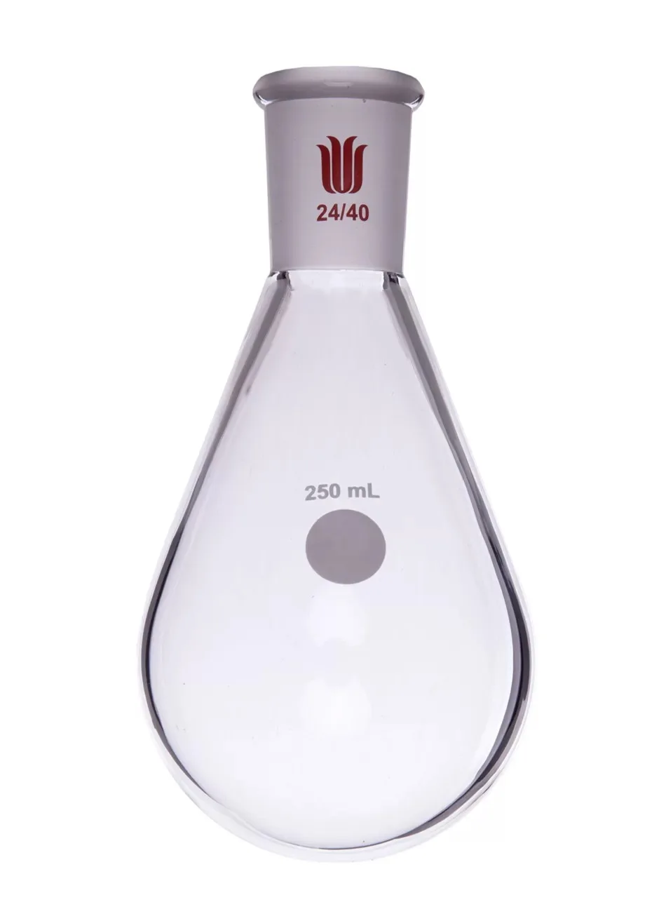 

F314250 thick walled eggplant shaped bottle capacity (mL) 250 ground mouth 24/40