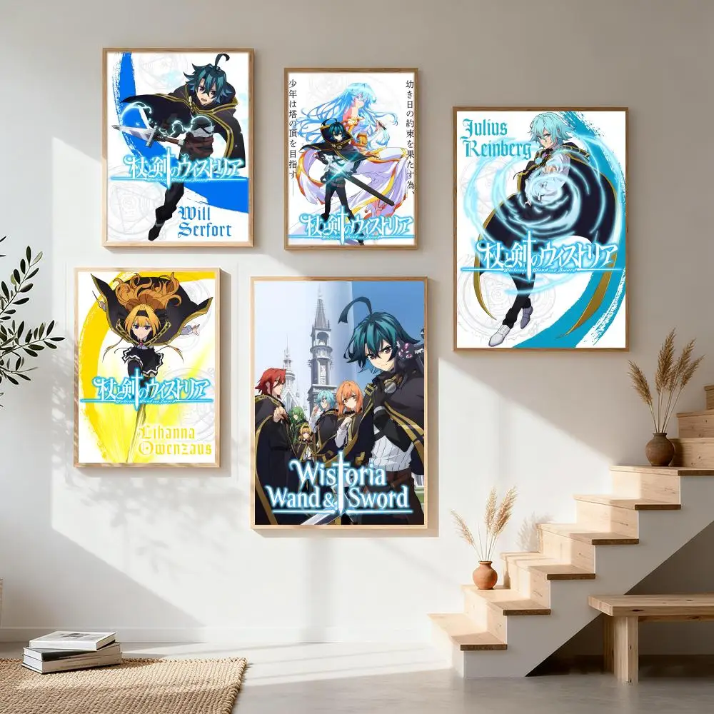 Póster de Anime Wistoria con Varita y Espada, Póster HD en Oferta, Arte de Pared de Alta Calidad, Decoración Nórdica para el Hogar, Sala de Estar