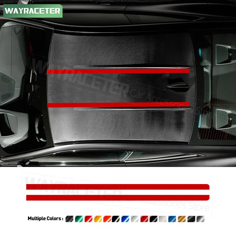 2 Pcs Car Roof Top Vinyl Decal Sunroof Sticker For BMW M4 2021 G82 CSL G83 CS M Competition 2022 2023 2024 2025 Accessories