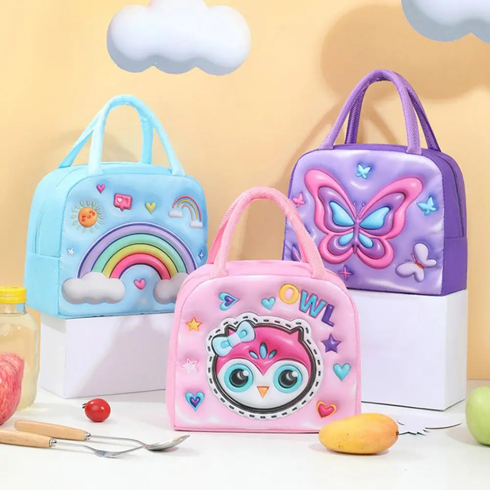 

Cartoon Lunch Bag Portable Insulated Thermal Heat Children's Bento Bag Picnic Kid School Lunch BoxBags Cooler Ice Pack Loncheras
