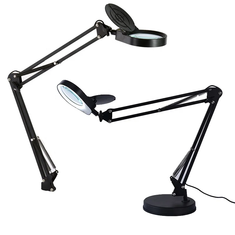 

3x10x 5x 8x15x LED Magnifying Glass Lamp Metal Swing Arm Magnifier Lamp Loupa