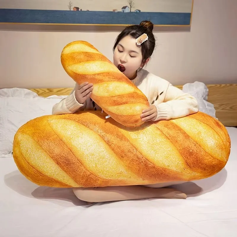 20-100cm Butter Bread Plush Pillow Oversized Simulated Bread Cushion Anime Character Soft Bag Delicious Food Cushion Toy Gift