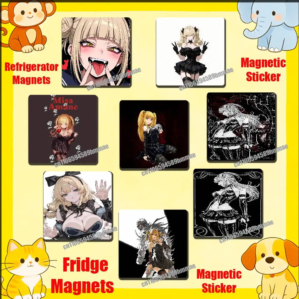 

For D-Death N-Note Misa Amane Fridge Freezer Refrigerator Magnets Metal Cabinet Magnetic Sticker Cover Home