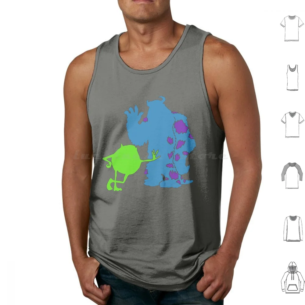 

Monstrous Friends Tank Tops Print Cotton Monstruos Sa Sully Pixar Bu Monsters Inc Monsters Inc