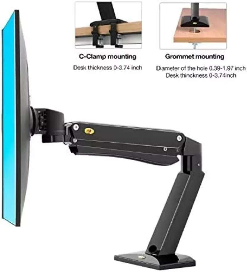 حامل مكتبي لذراع الشاشة شديدة التحمل، حامل شاشة كامل الحركة يناسب حامل شاشة الألعاب بشاشة كبيرة مقاس 24-42 بوصة 45 #6