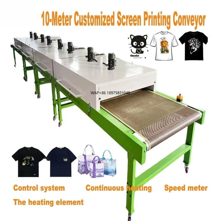 Metal Printing Post Processing Equipment Screen Printing Conveyor Tunnel Dryer Industrial Curing Oven for Screen Printing