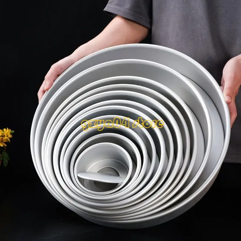 K3KD Cookie Cake Pans with Removable Bottom Aluminum Round NonStick Cake Mold Round Cake Tins Bakewares Enduring