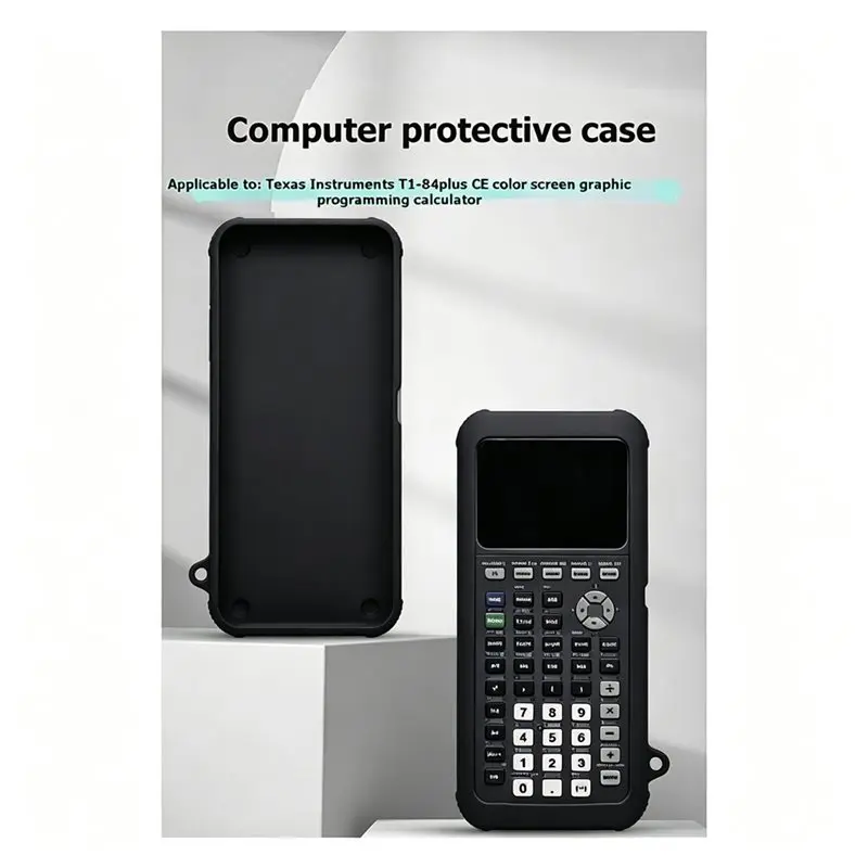 Exquisite-For TI 84 PLUS CE Anti-Slip Shock-Proof Protective Cover Silicone Case Flexible Graphing Calculator