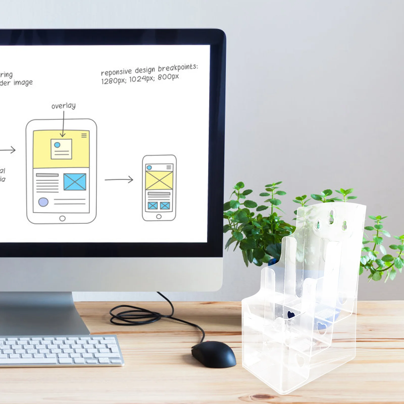 

Literature Rack Functional Desktop File Organizer Document Stand Brochure Holder Storage Rack for Office Study